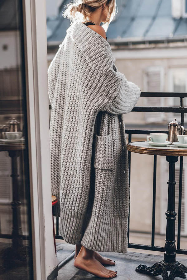 Lady Rin Oversized Midi Cardigan for Cozy Everyday Style