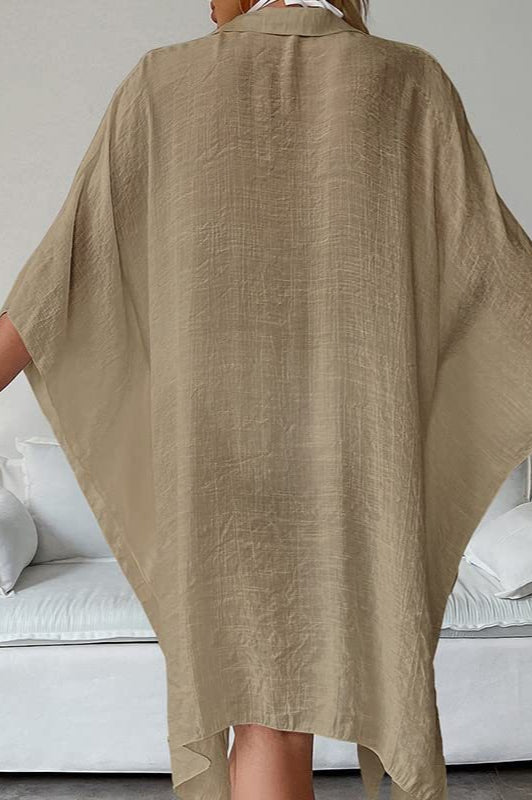 Elegant Batwing Sleeve Beach Cardigan for Stylish Comfort