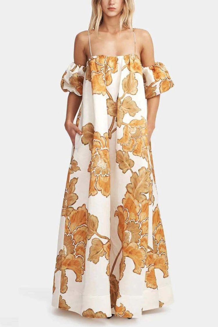 Floral Print Sling Dress - Fashionpara