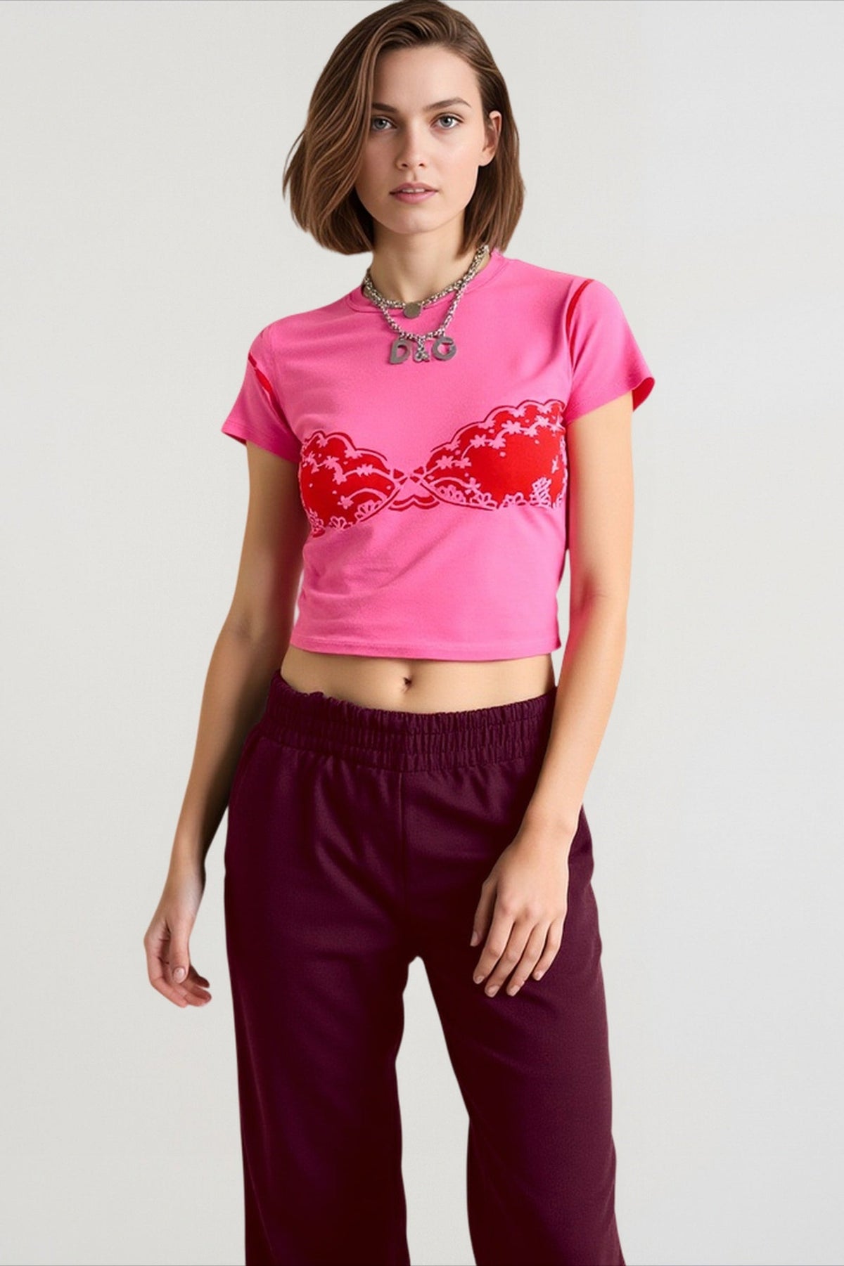 Lingerie Graphic Slim Top