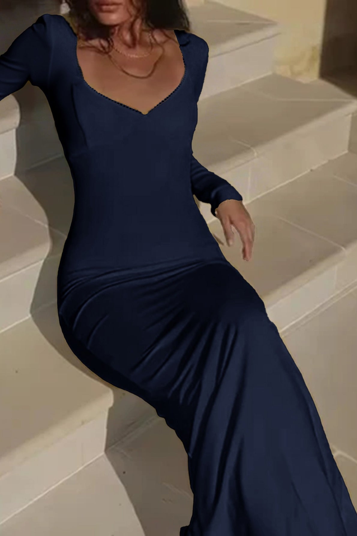 Elegant Long Sleeve Bodycon Work Dress