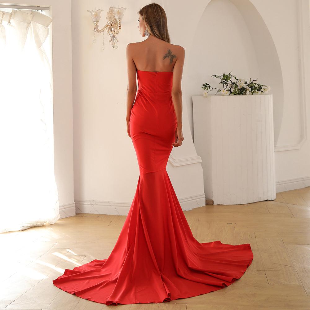 Sexy Strapless Elegance (4 Colors) Maxi Dress - Fashionpara