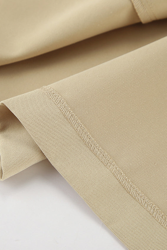 Stylish French Khaki Utility Trench Coat for All Seasons