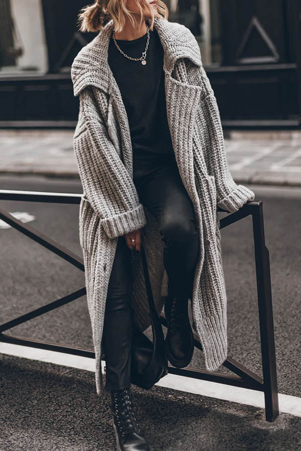 Lady Rin Oversized Midi Cardigan for Cozy Everyday Style