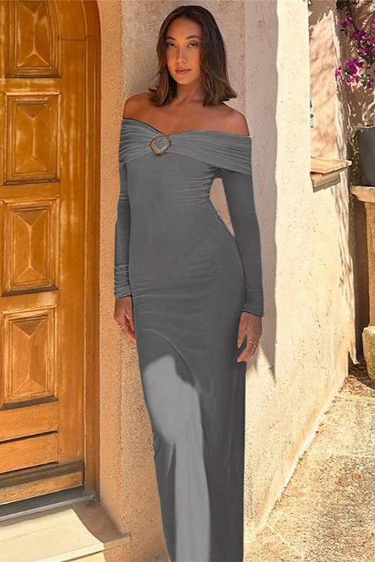 Bustier Metallic Detail Party Dress - Fashionpara