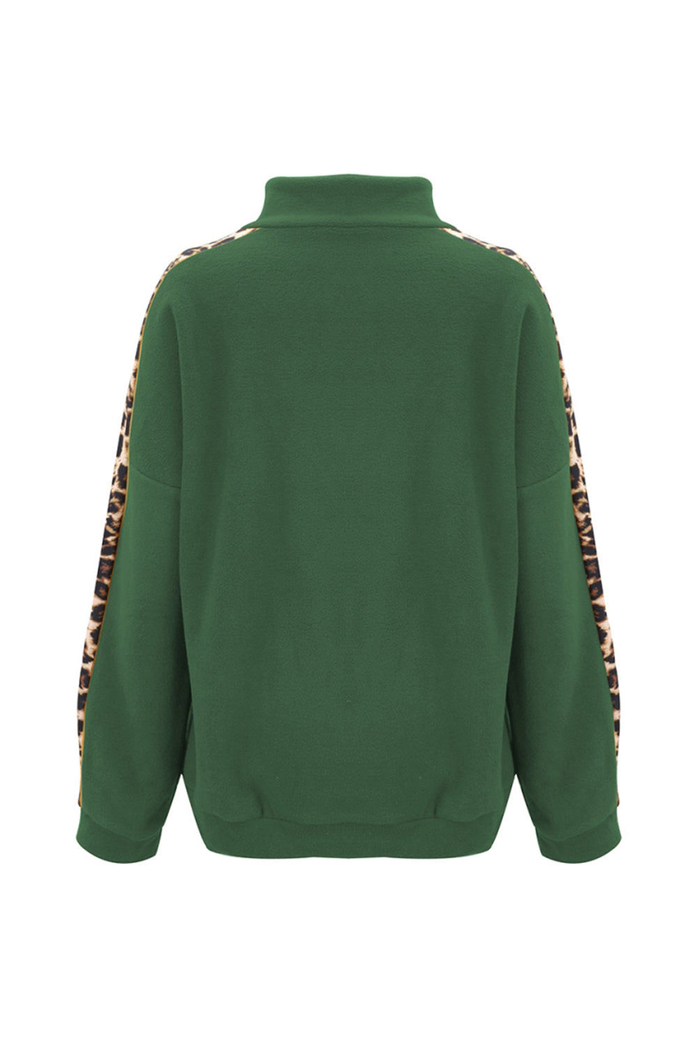 Long Sleeve Leopard Print Stitching Top