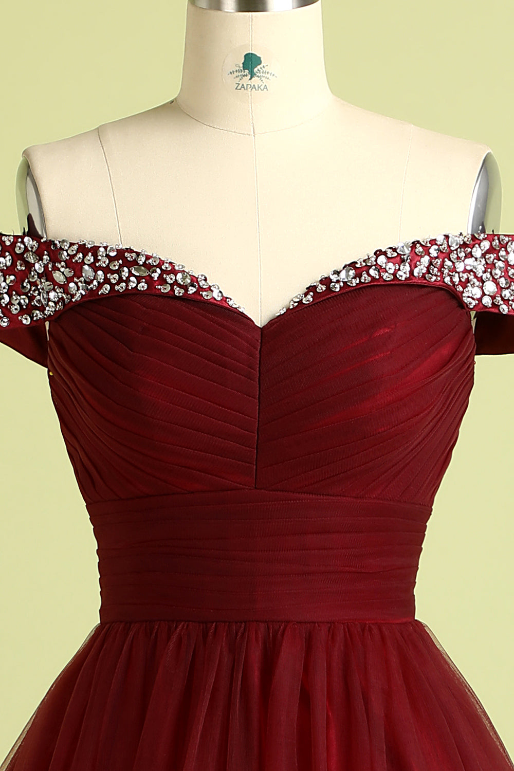 Burgundy Ball Gown - Fashionpara