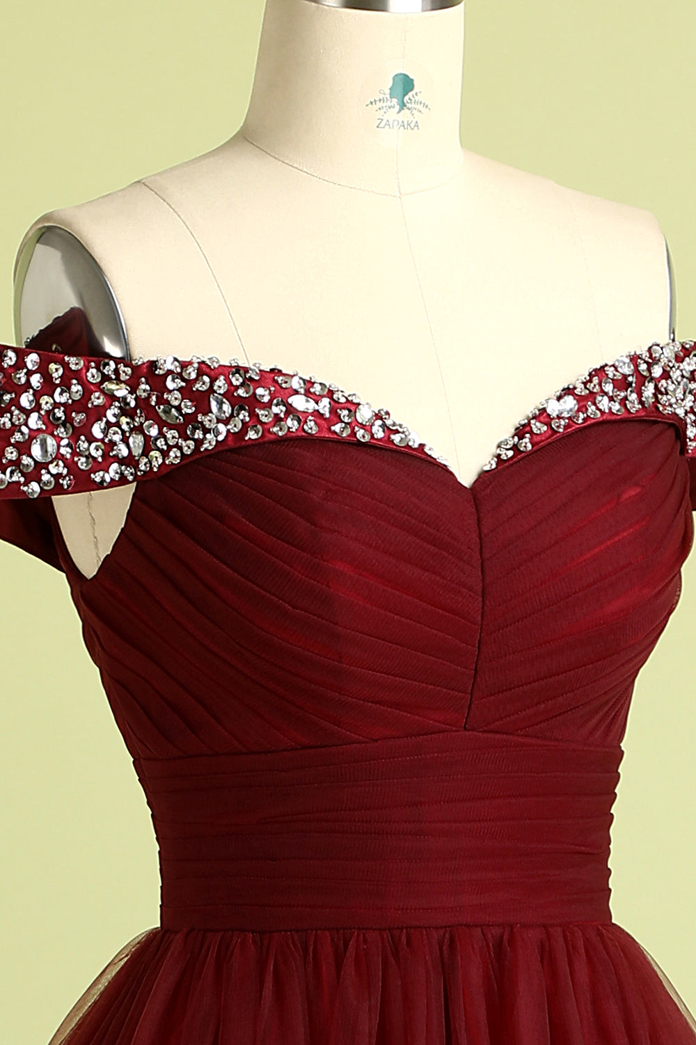 Burgundy Ball Gown - Fashionpara