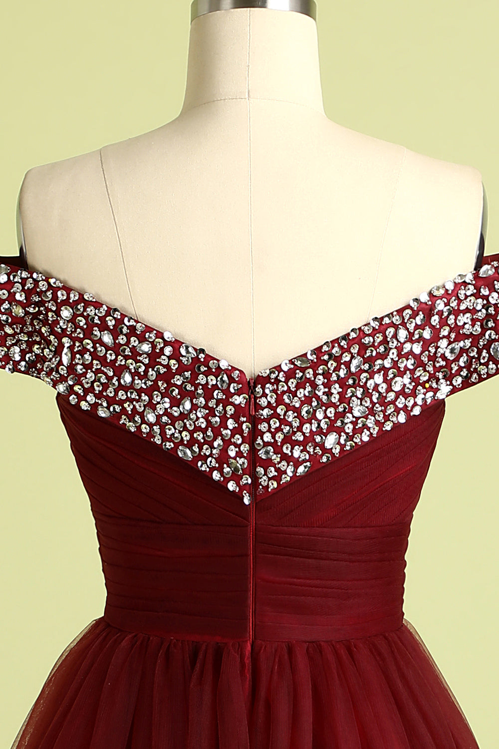 Burgundy Ball Gown - Fashionpara