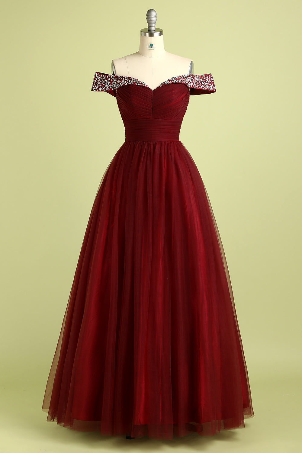 Burgundy Ball Gown - Fashionpara