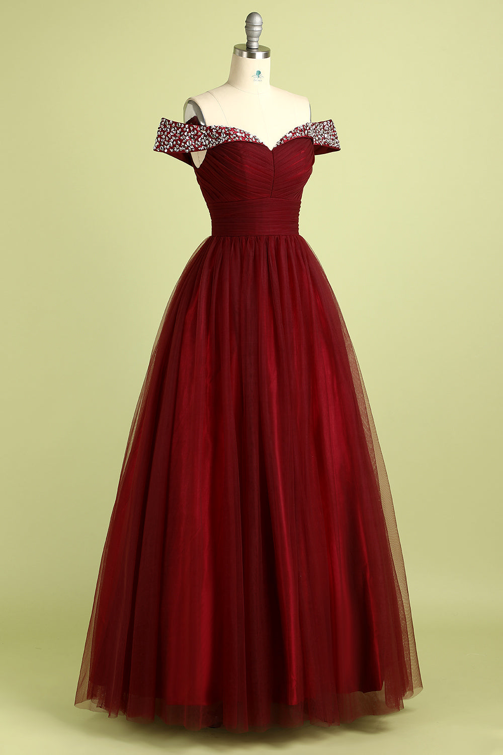 Burgundy Ball Gown - Fashionpara