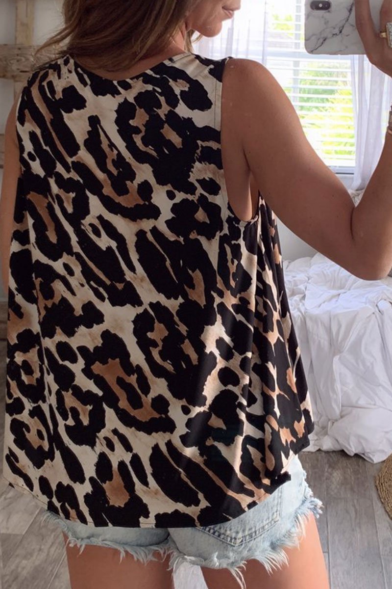 Florcoo Leopard Printed Tank Top