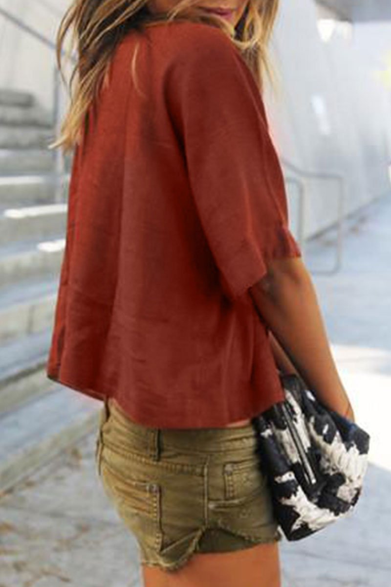 Florcoo V Neck Casual Blouse