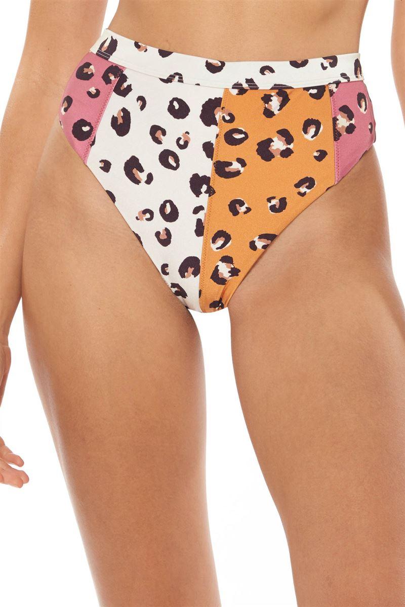 Florcoo Patchwork Leopard Print Bikini Set