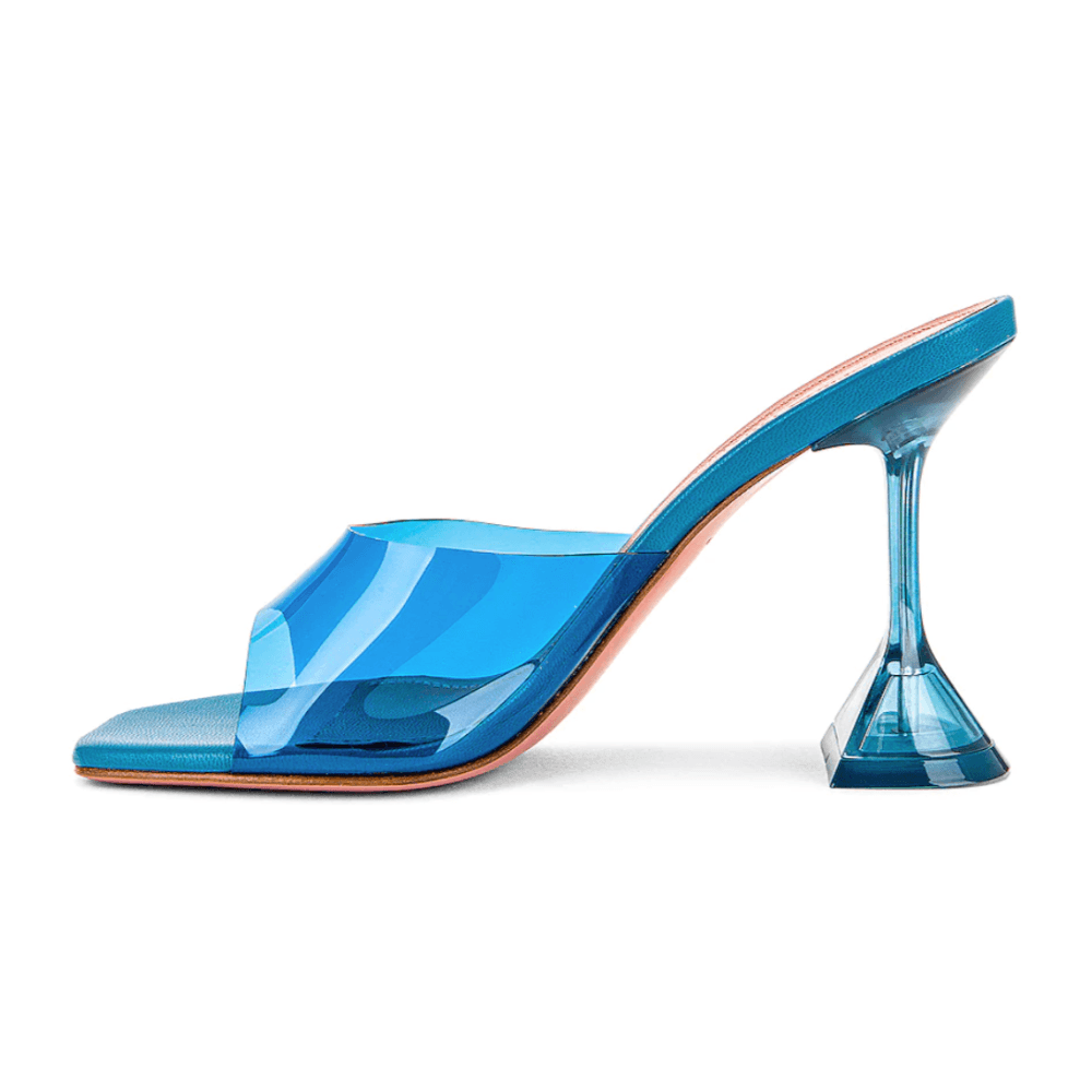 Moonchild Perspex Square Toe Heeled Sandals