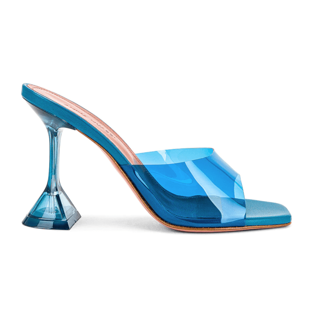 Moonchild Perspex Square Toe Heeled Sandals
