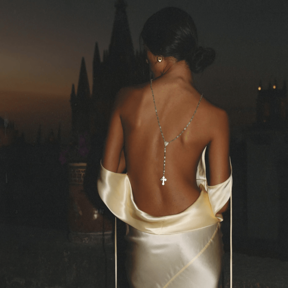 Satin Cowl Plunge-Back Cross-Strap Slip Maxi Dress 3
