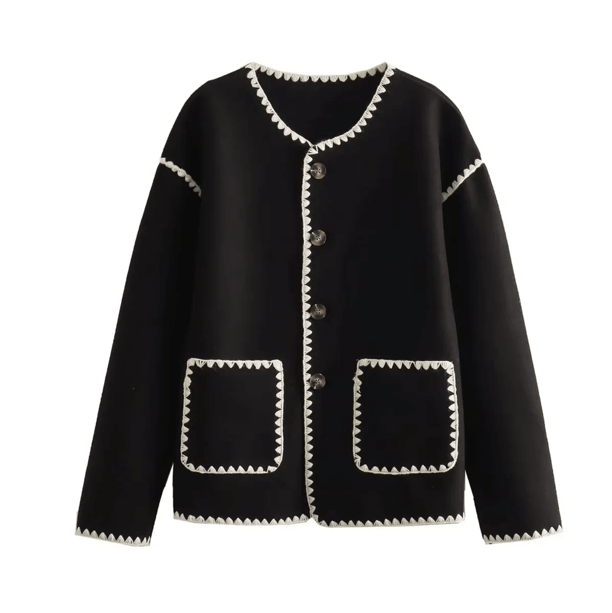 Forever Things Contrast Button Up Jacket 7