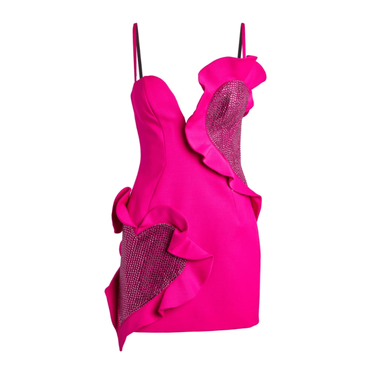 Confident Within Myself Crystal Heart Ruffle Mini Dress - View 11