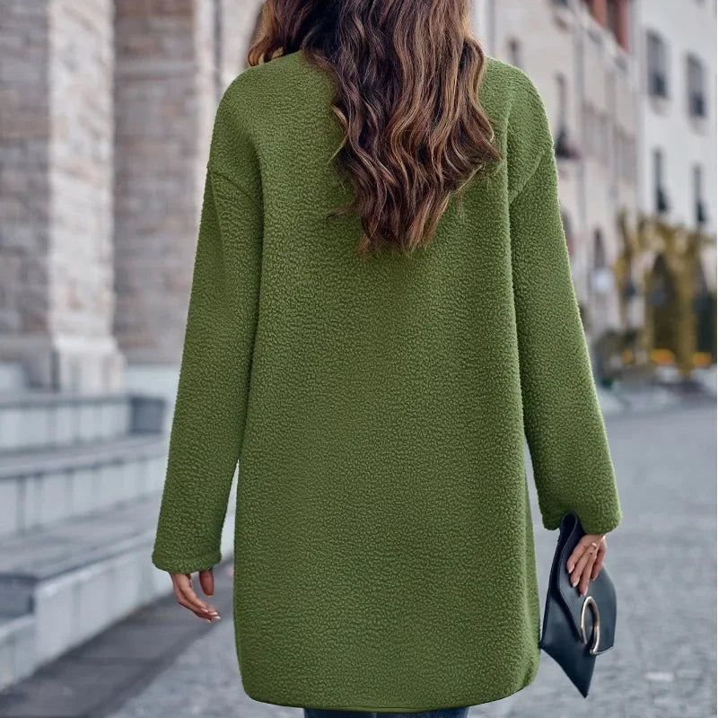 Solid Color Long Sleeve Casual Formal Autumn Winter Fashion Coats - Fashionpara