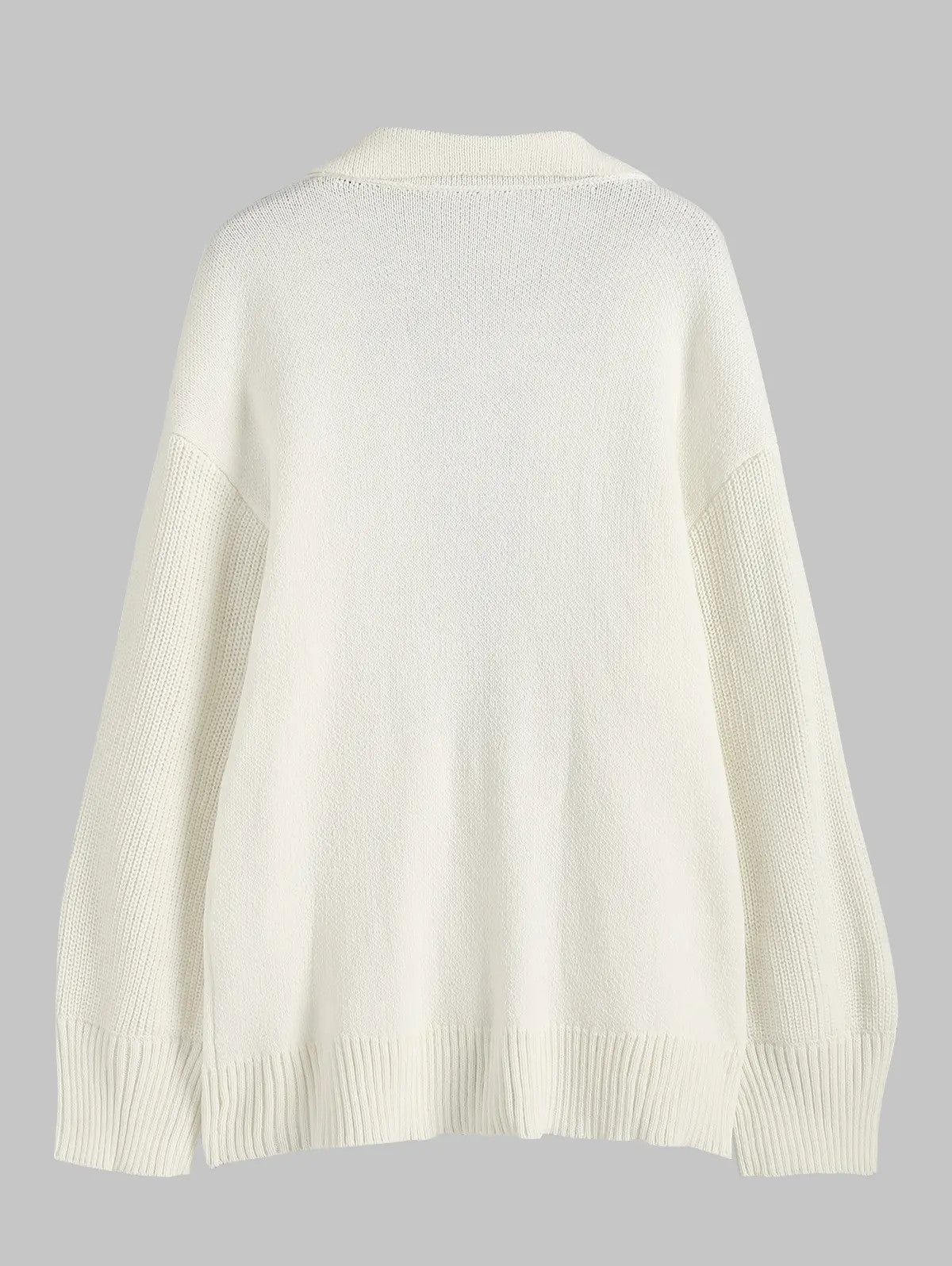 Lapel Longline Cardigan with Dual Pockets for Effortless Style