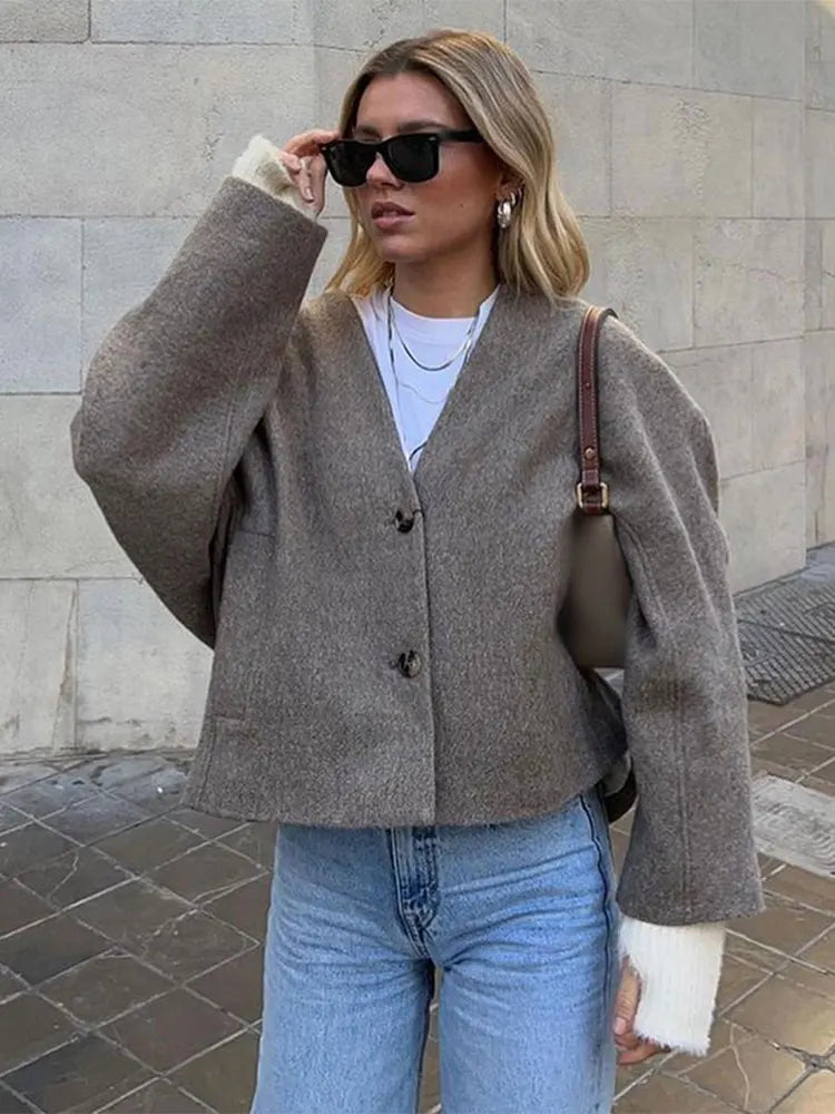 Solid Casual Short Coat 4