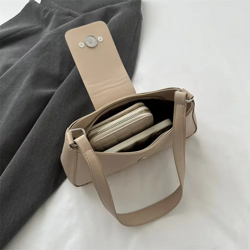 Classic Y2K Vintage PU Leather Shoulder Bag