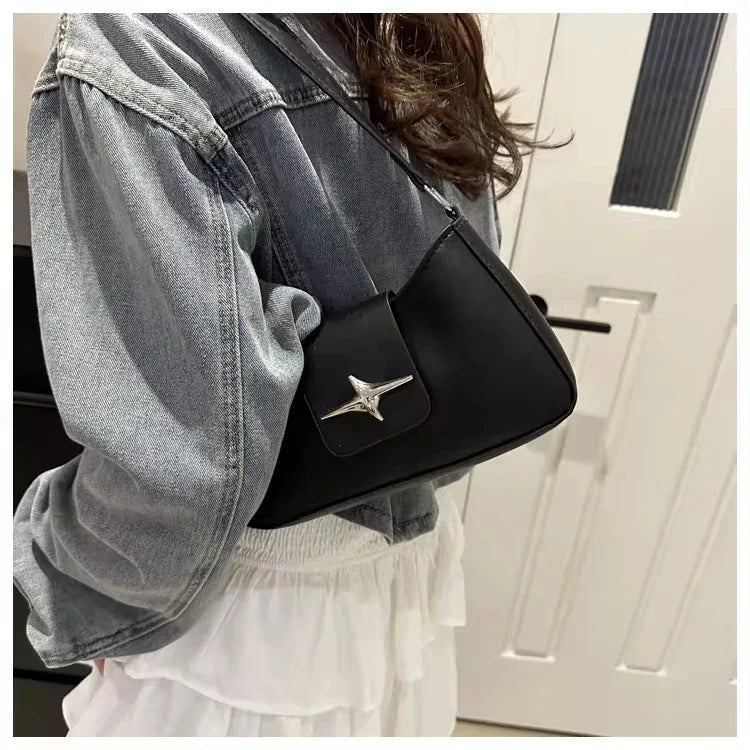 Classic Y2K Vintage PU Leather Shoulder Bag