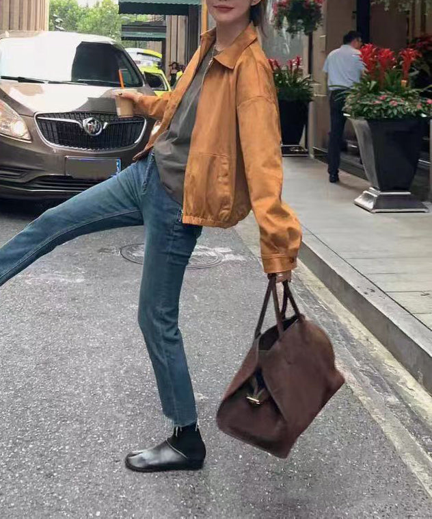 Brown Large Capacity Capacity Handbag AD1128