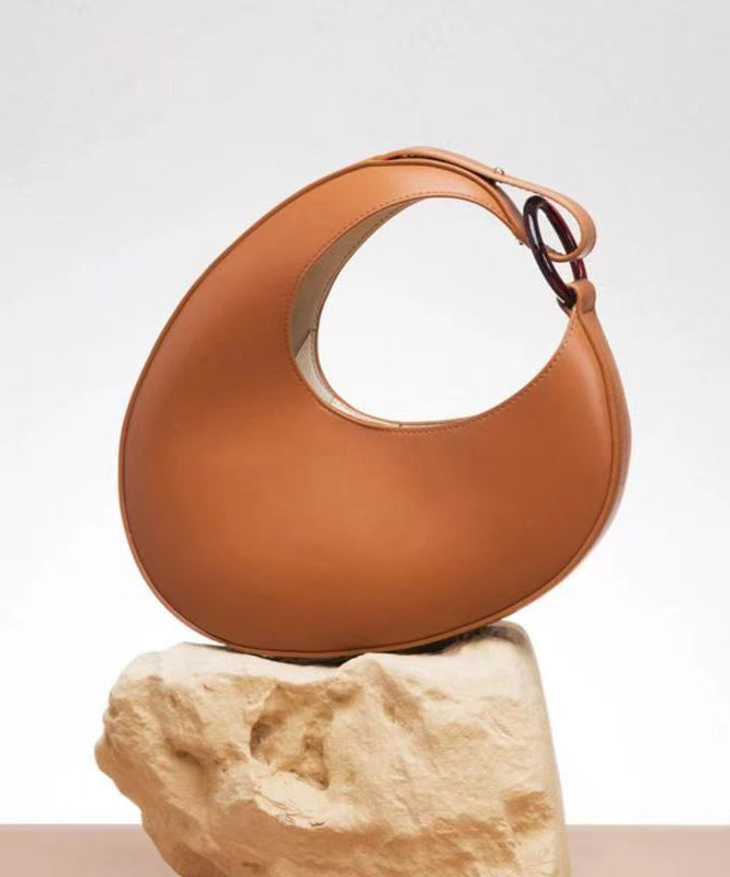 Brown Versatile Oval Large Capacity Shoulder Bag