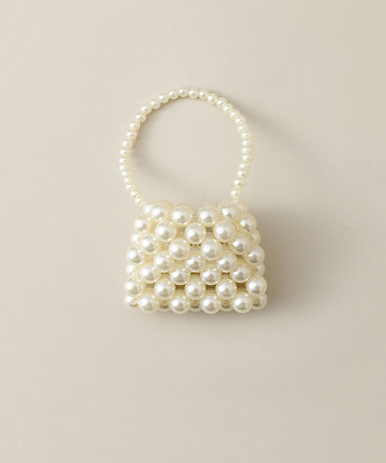 Kids Girls Pearl Woven Crossbody Bag Handbag