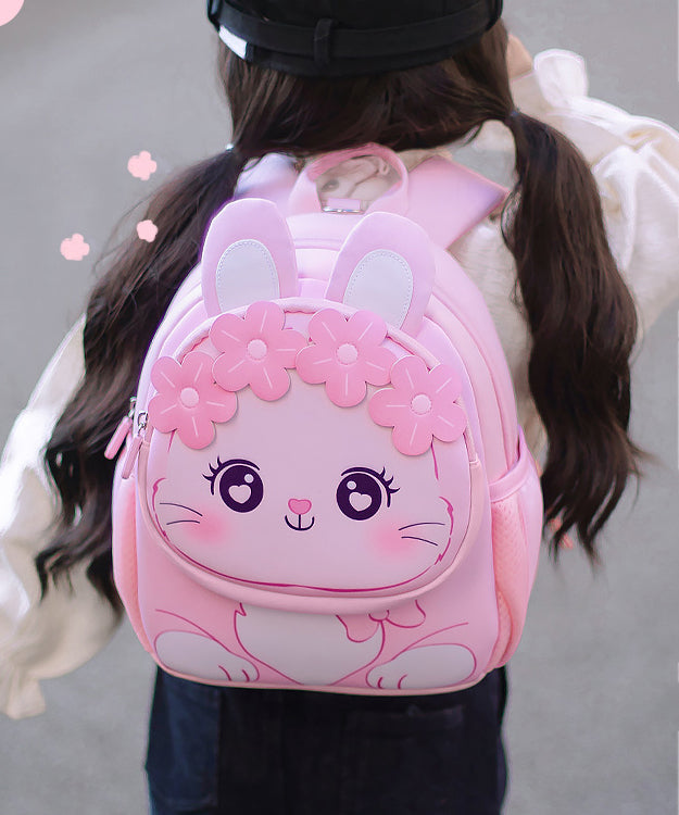 Pink Kids Girls Floral Princess Backpack Bag