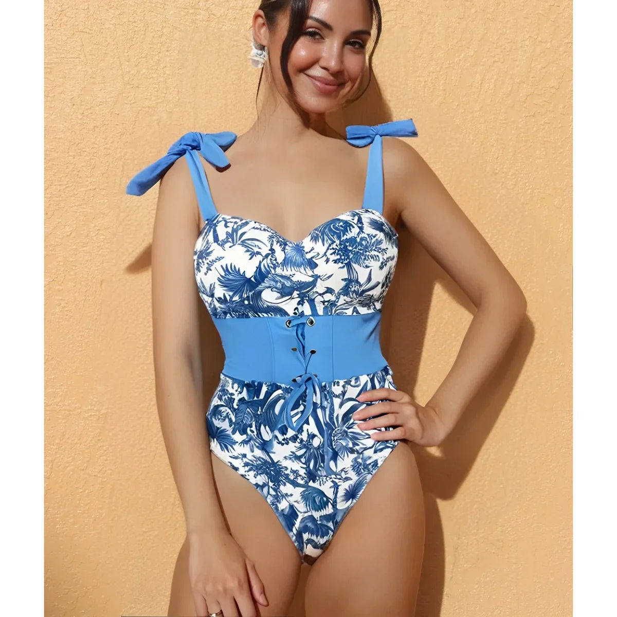 Sexy Cut Out Push Up One Piece Swimsuit