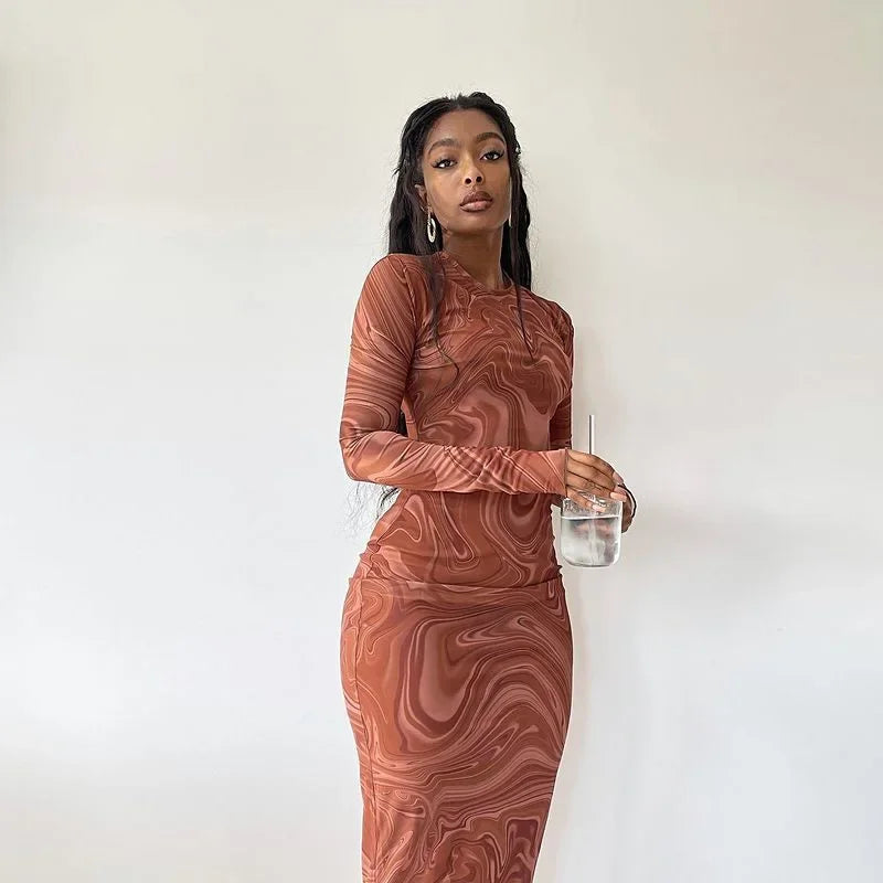 Satin Slip Bodycon Midi Dress