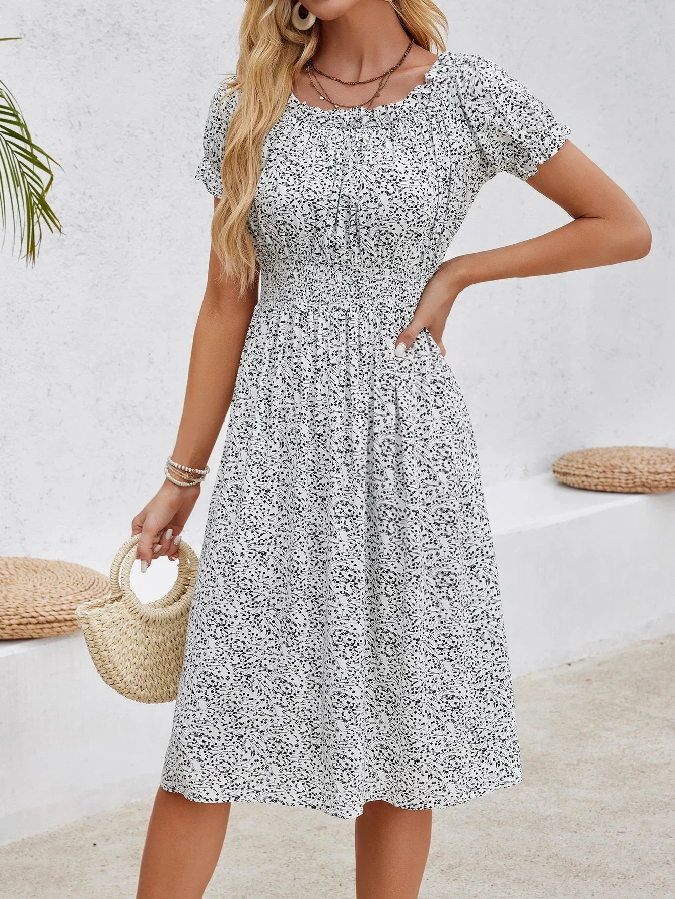 Casual Bohemian Beach Floral Dress