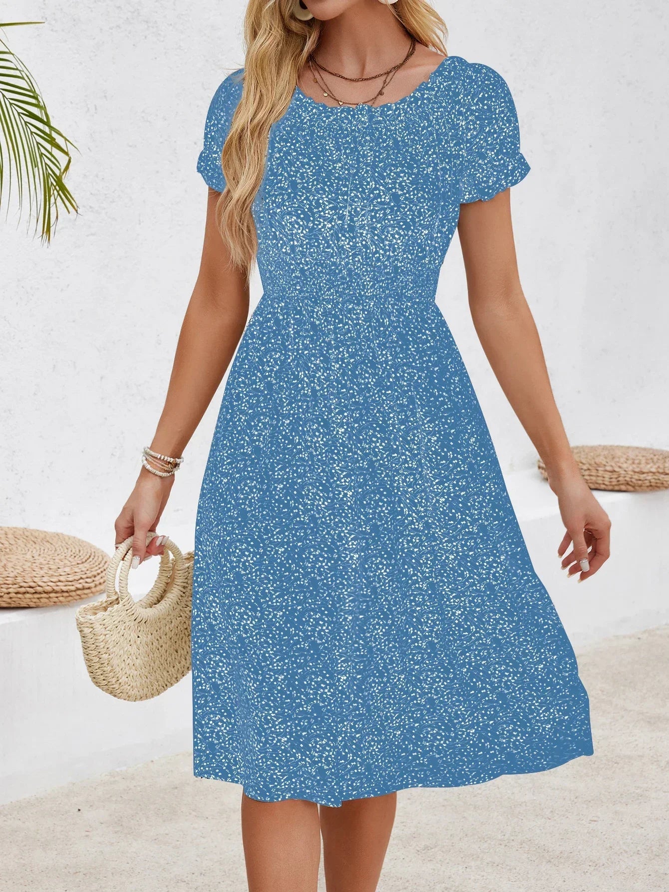 Casual Bohemian Beach Floral Dress