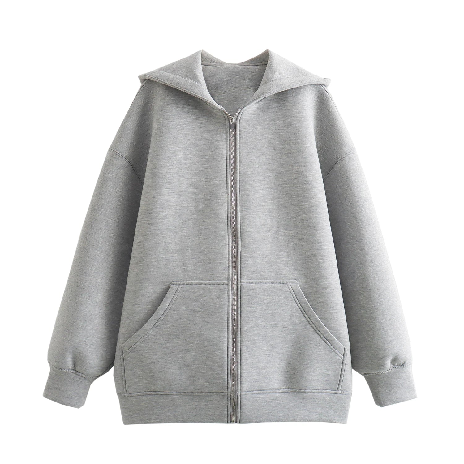 New Oversize Loose Casual Cotton Zipper Spring Hoodie - Fashionpara