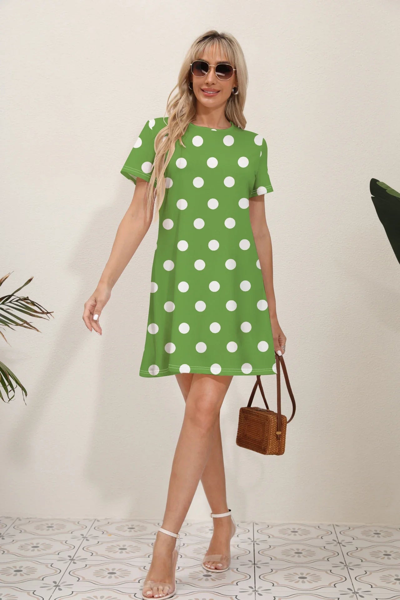 Latest Summer Fashion Floral Print Round Neck Dress