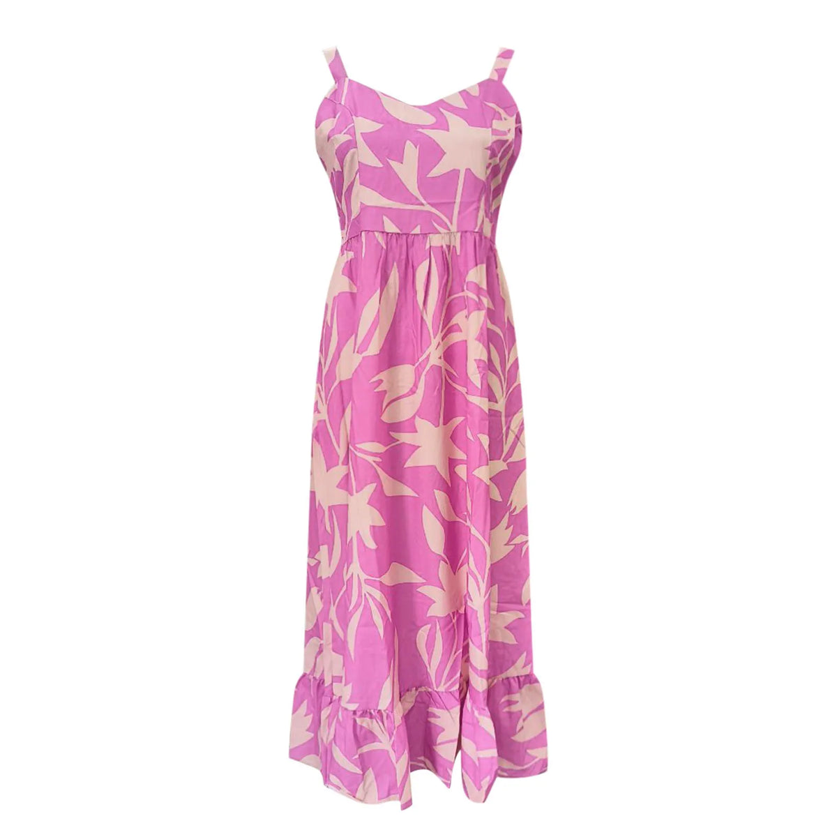 Abstract Print Sweetheart Tie-Strap Tiered A-Line Midi Dress 4