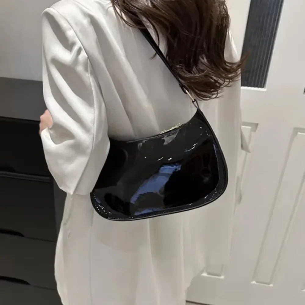 Patent Leather Versatile Fashion Shoulder Bag
