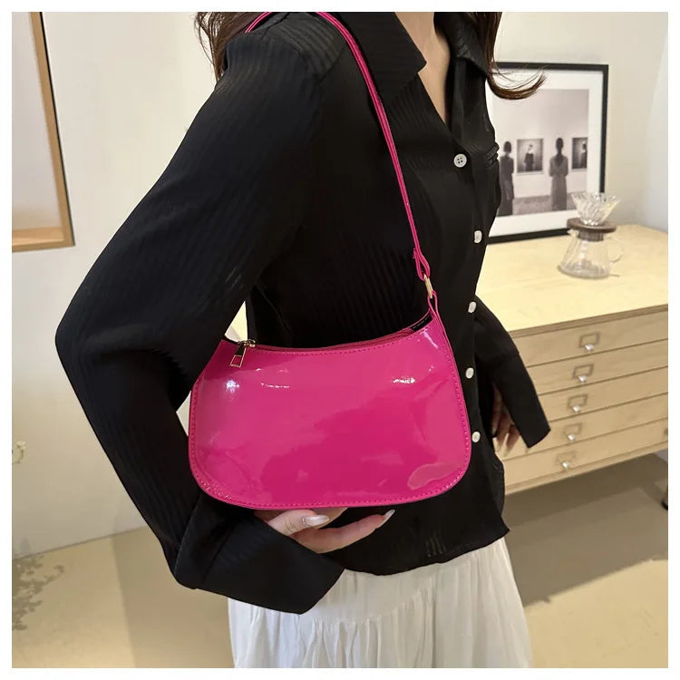 Patent Leather Versatile Fashion Shoulder Bag