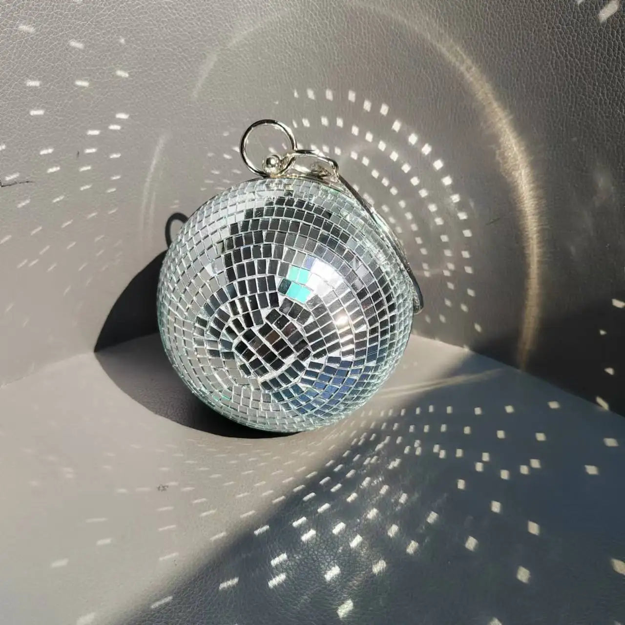 Reflective Disco Ball Party Clutch Wristlet