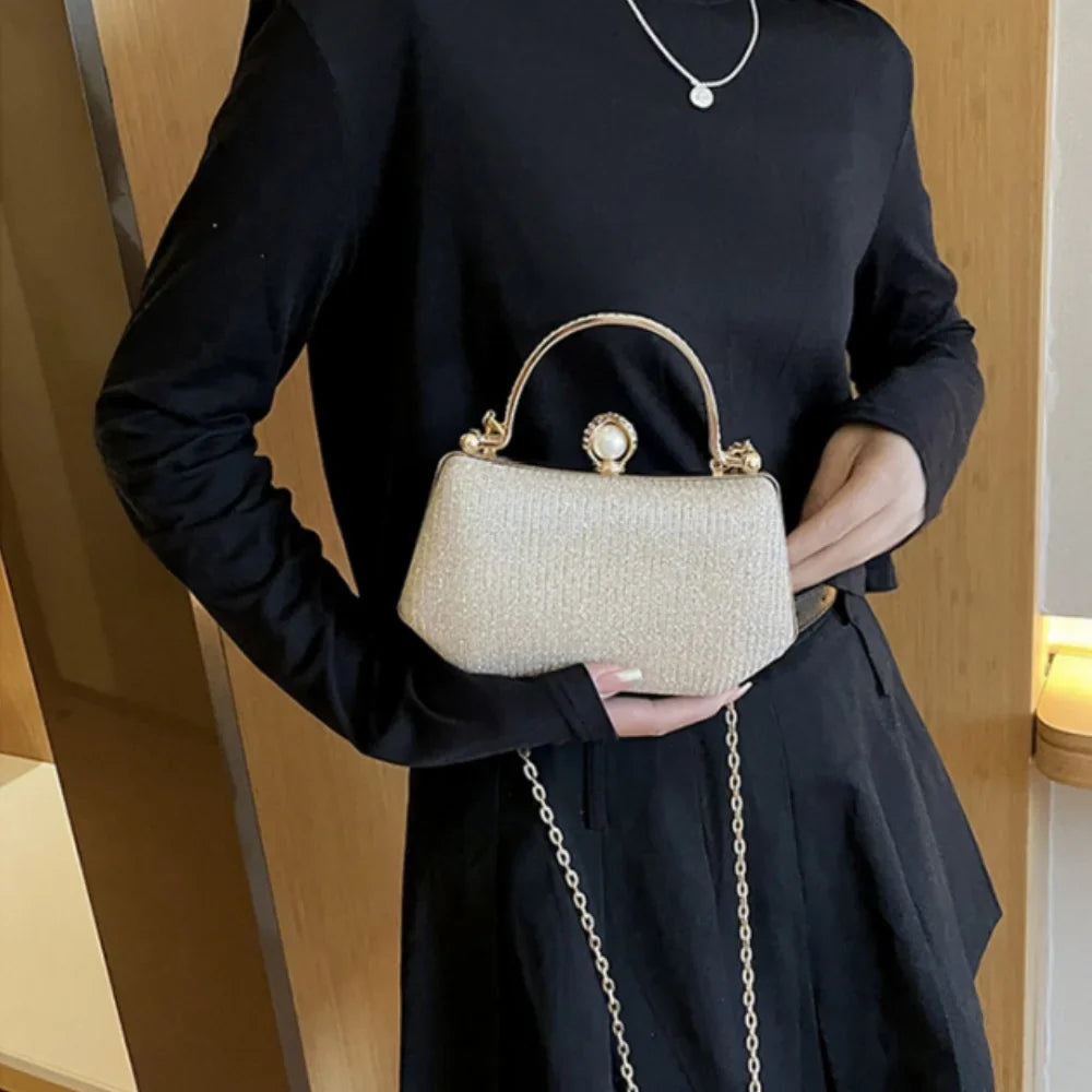 Glitter Evening Banquet Wrist Bag Rhinestone Clutch Bag