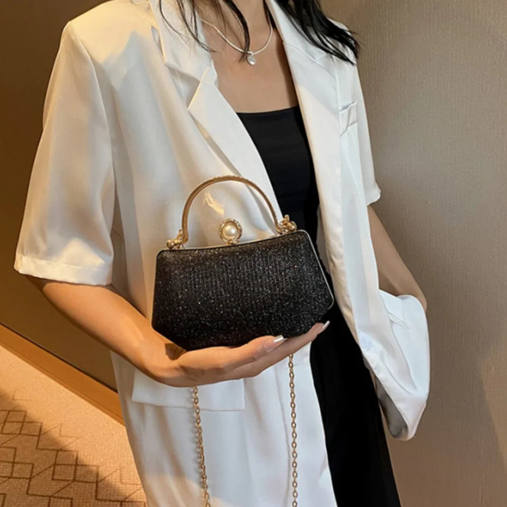 Glitter Evening Banquet Wrist Bag Rhinestone Clutch Bag