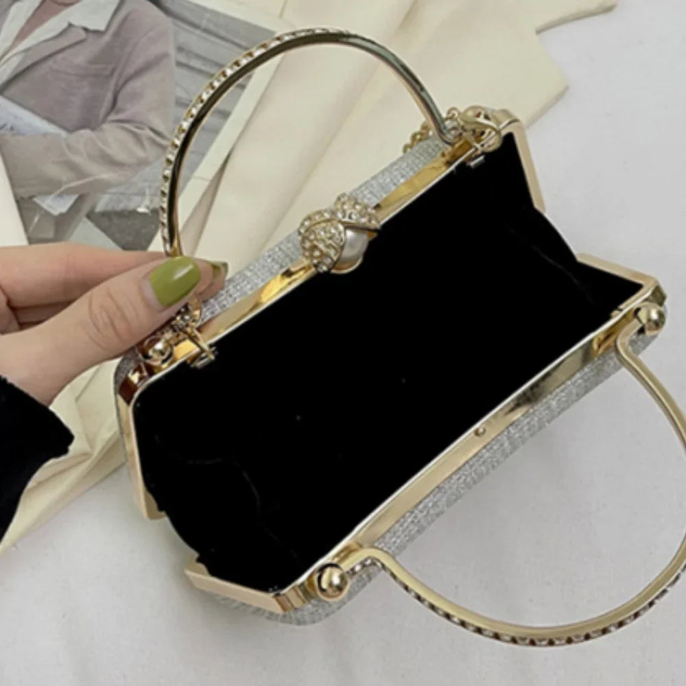Glitter Evening Banquet Wrist Bag Rhinestone Clutch Bag