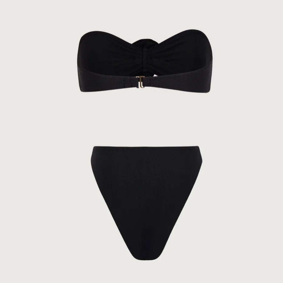 Sunset Bandeau Bikini With Rosette Detail