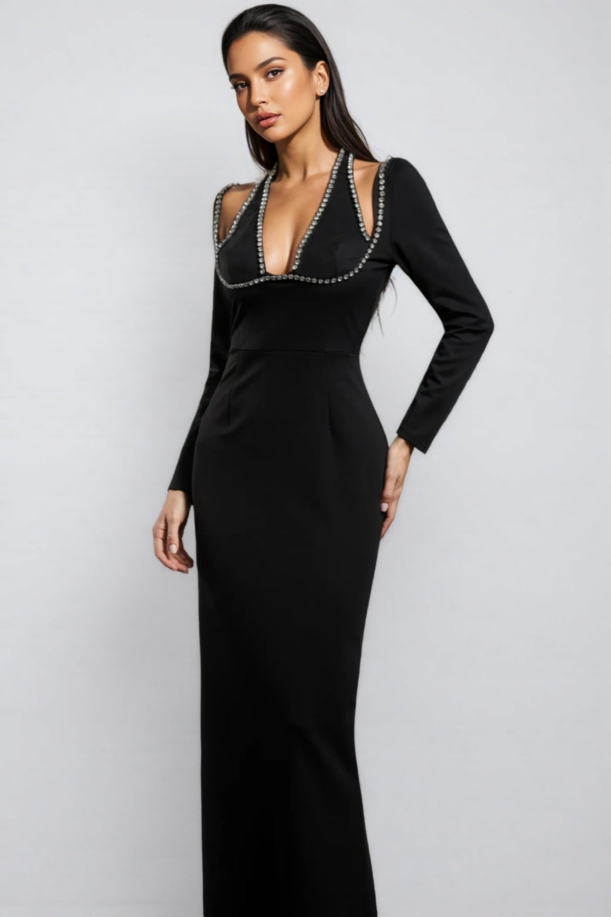 Revie V-Neck Bandage Maxi Dress - View 5