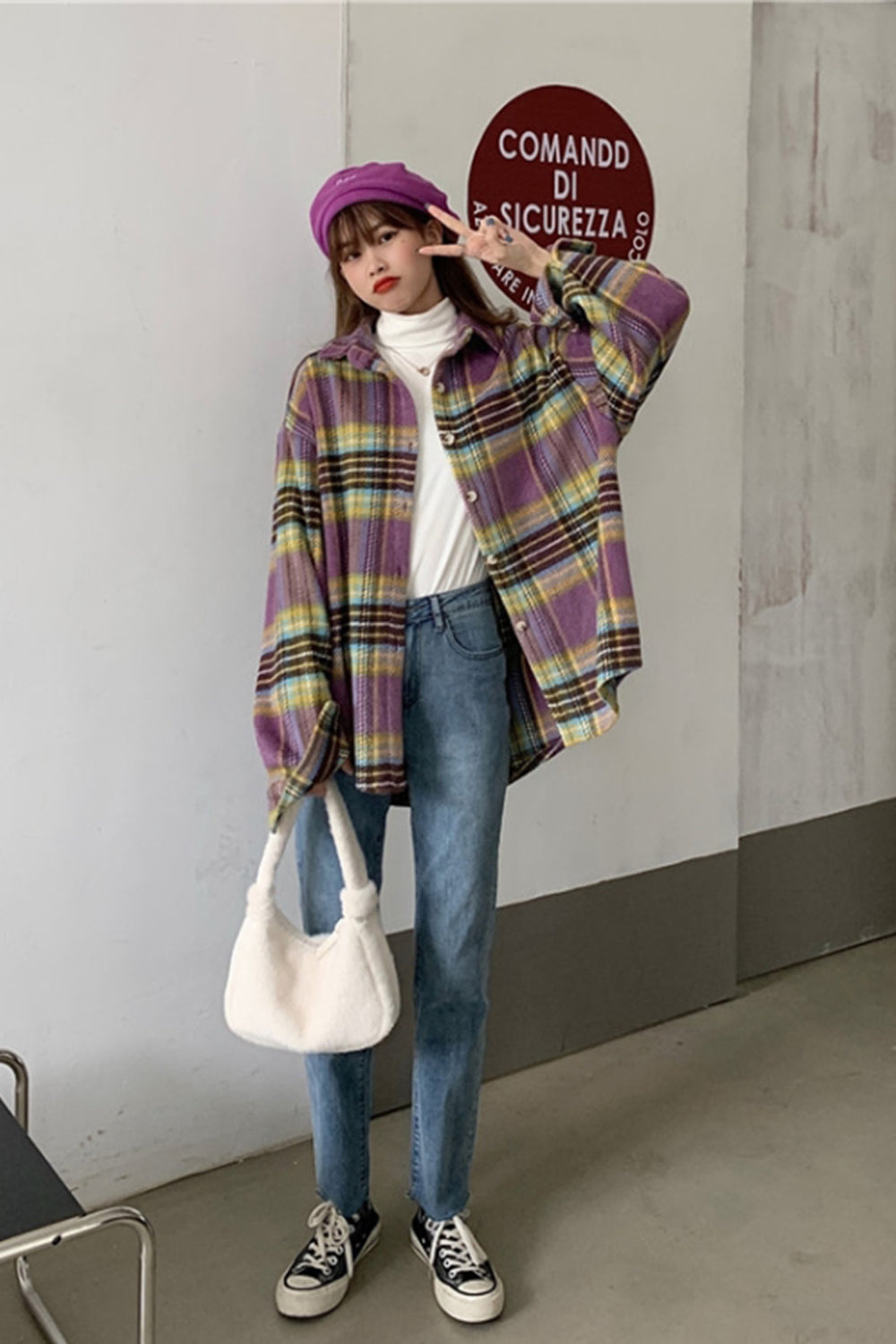 Vintage Plaid Tweed Coat for Timeless Style and Comfort