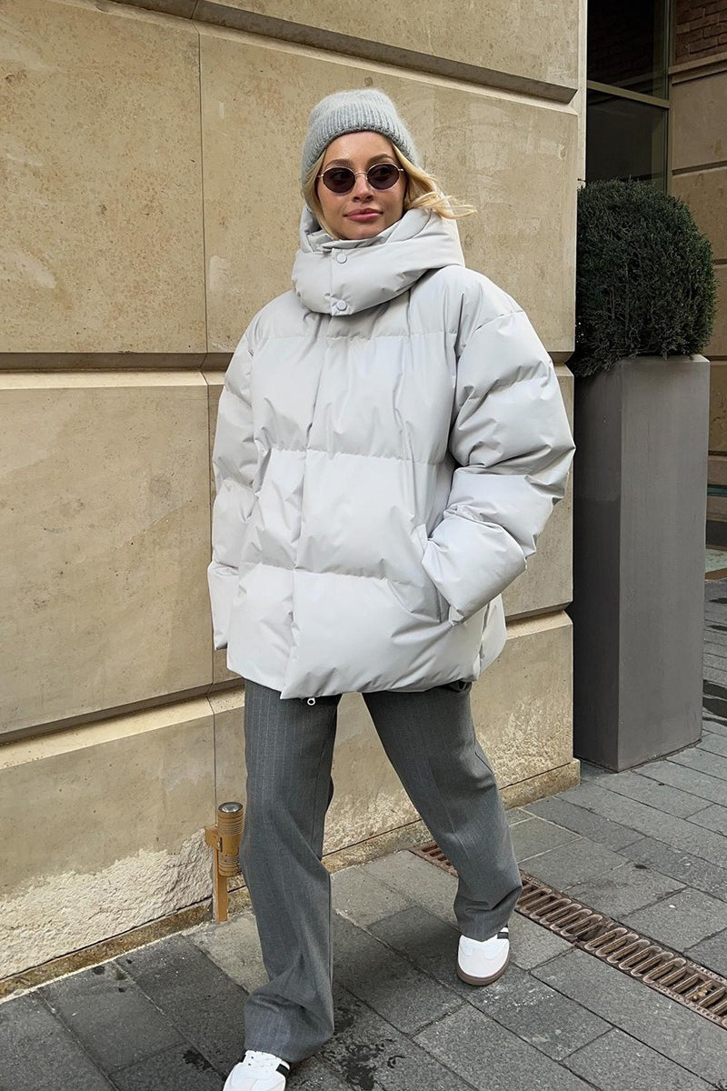 Relaxed Fit Quilted Longline Coat