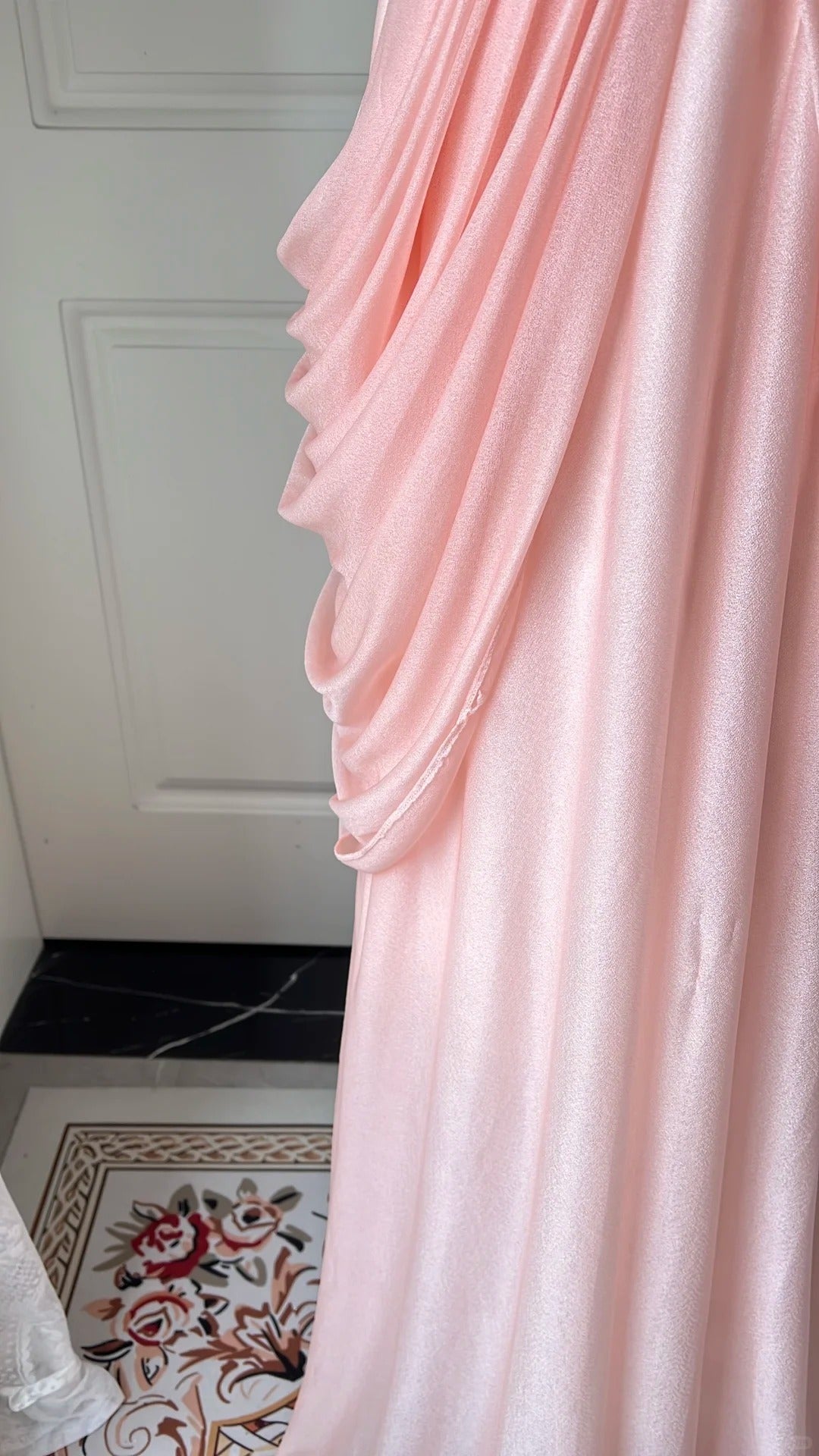 Elegant Pink Heart Neckline Rhinestone Chiffon Long Prom Dress Evening Dress P4205